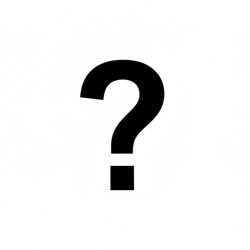 generate me a black question mark on a white background